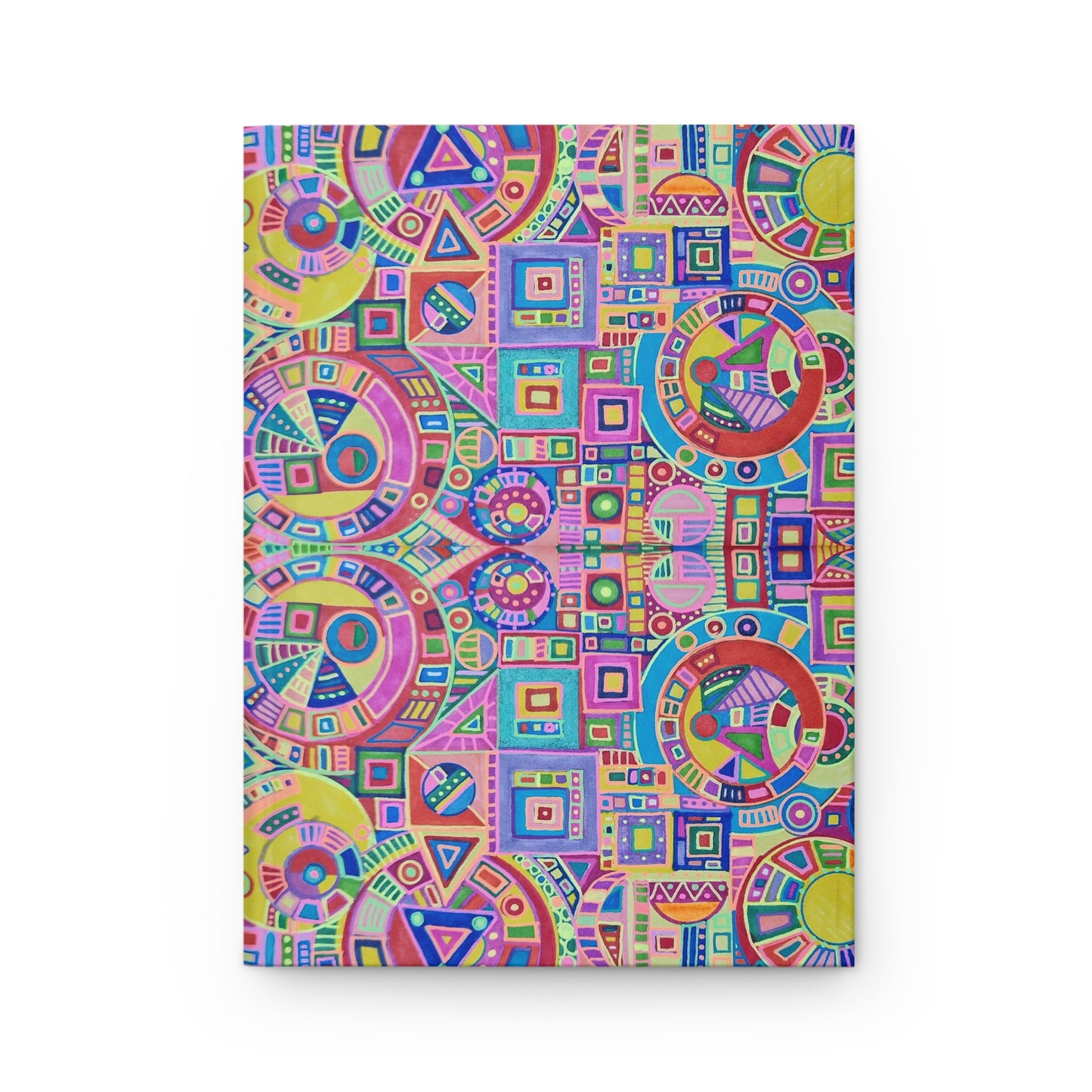 Hardcover Journal Matte (Lined) - No. 260 - Multicoloured Abstract - By Irish Artist Fiona de Lacy