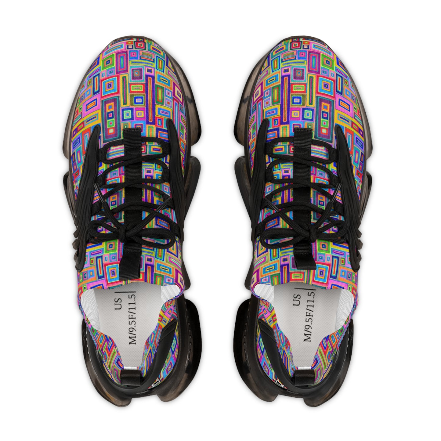 Men's Mesh Sneakers - No. 264 - Multicolour Abstract