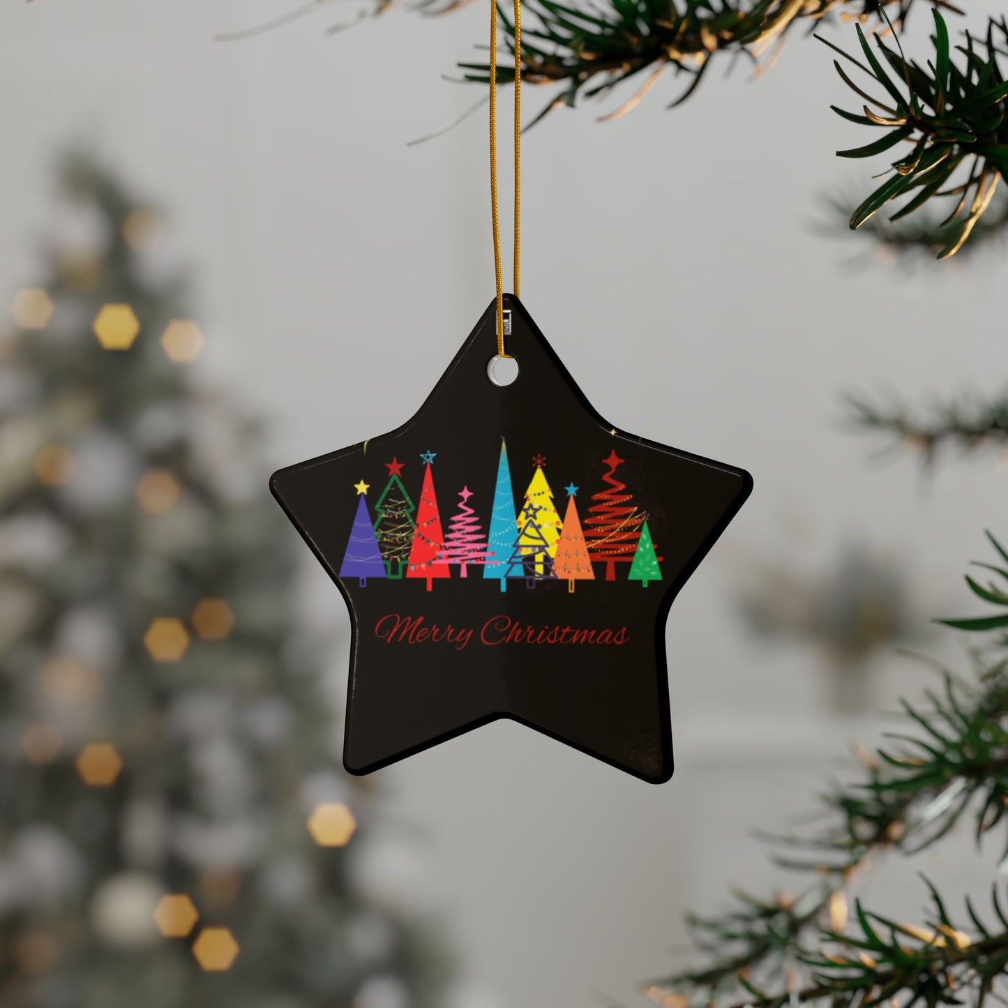 Ceramic Ornament - Merry Christmas BL