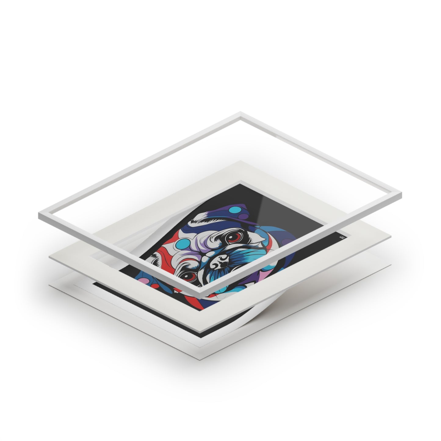 Fine Art Print (Cardboard Frame) - Pug