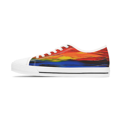 Women's Low Top Sneakers, No. 143 - A Brand New Day - By Irish Artist Fiona de Lacy