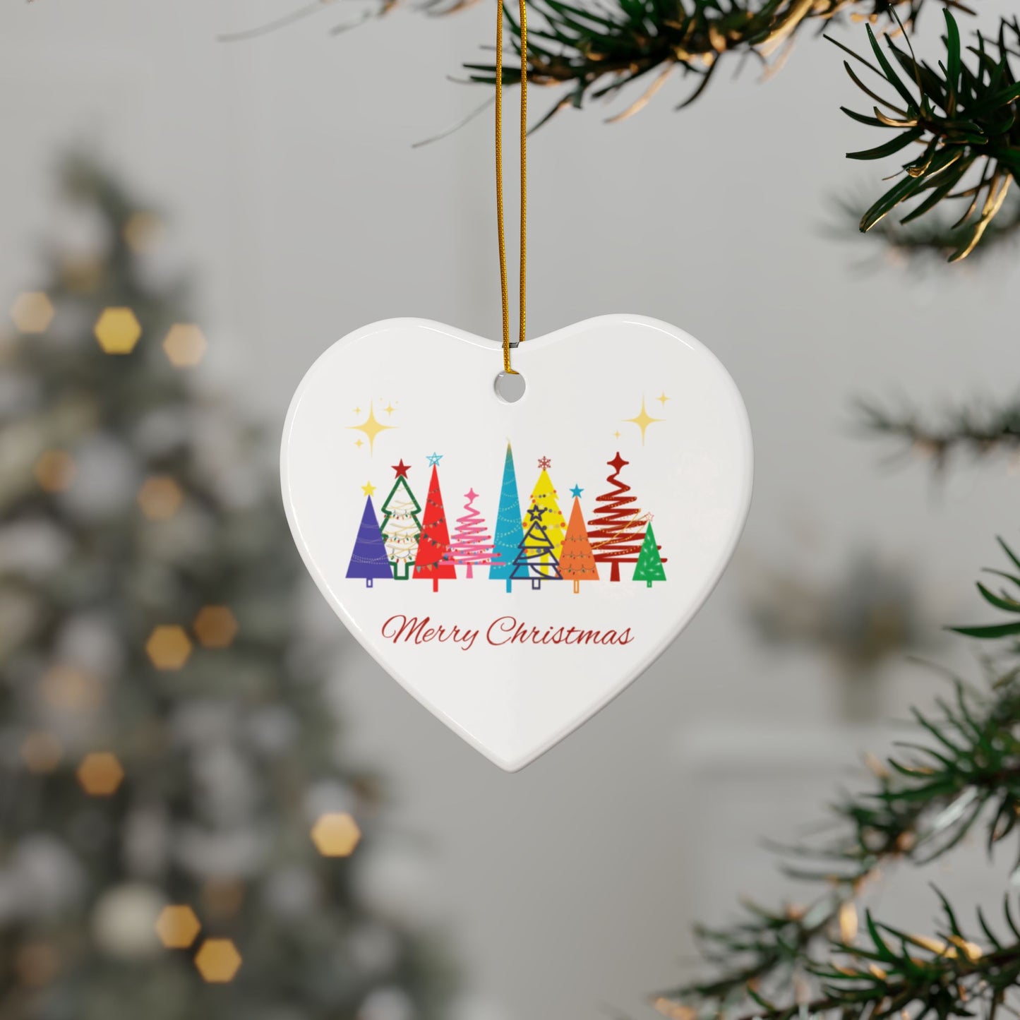 Ceramic Ornament - Merry Christmas W