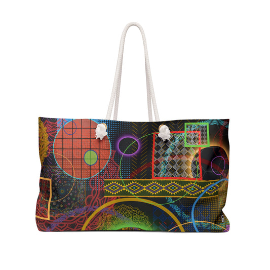 Weekender Bag / Beach Bag - No. 299 - 'Rings'