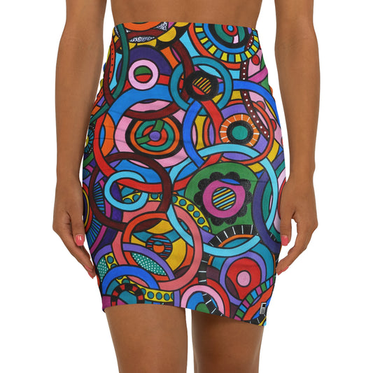 Women's Mini Skirt - No. 221 - 'Interlinked'