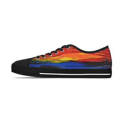 Women's Low Top Sneakers, No. 143 - A Brand New Day - By Irish Artist Fiona de Lacy