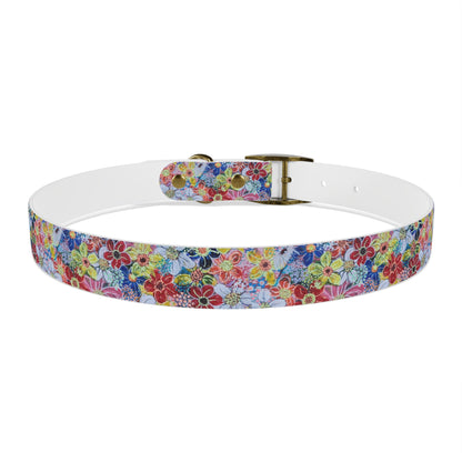 Dog Collar - No. 241 - Flowers on Pink