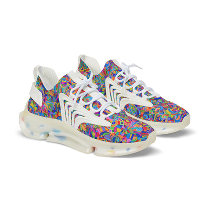 Men's Mesh Sneakers - No. 265 - Multicoloured Abstract