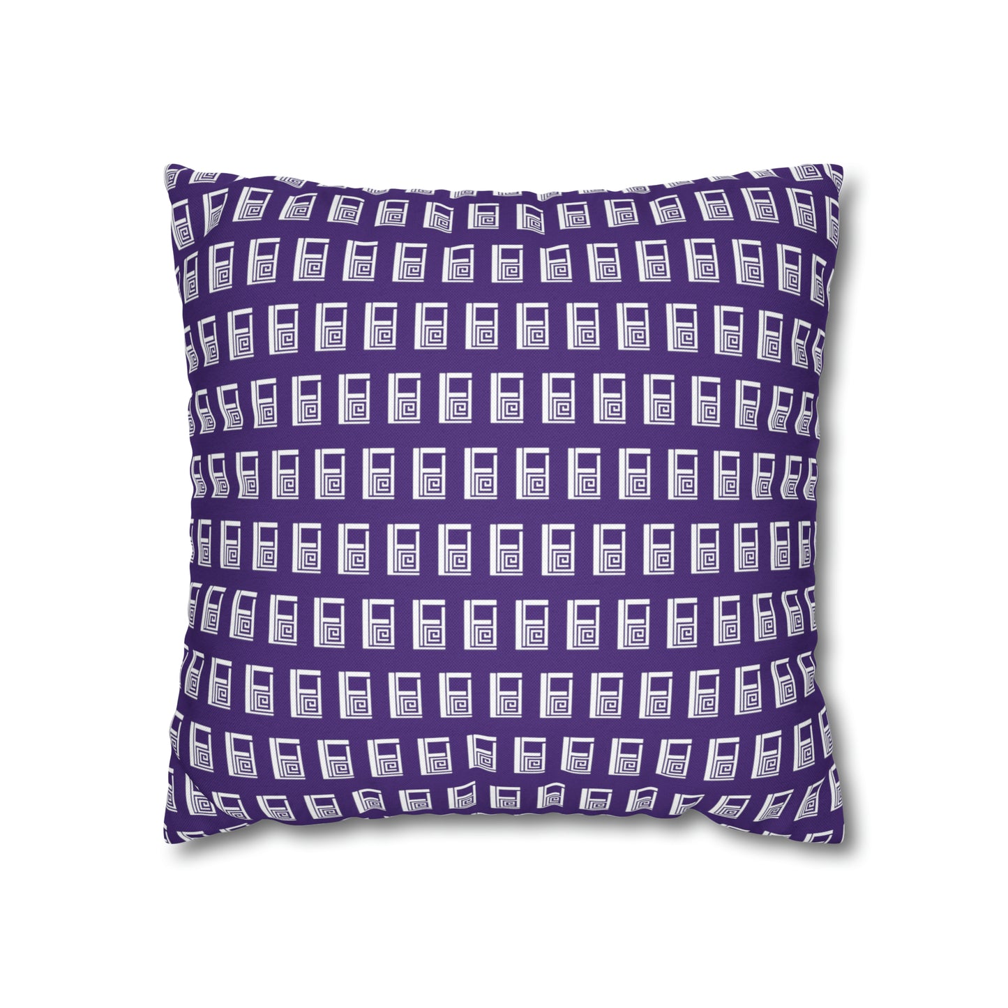 Cushion Pillow Case - No. 000PE - White Logo on Purple