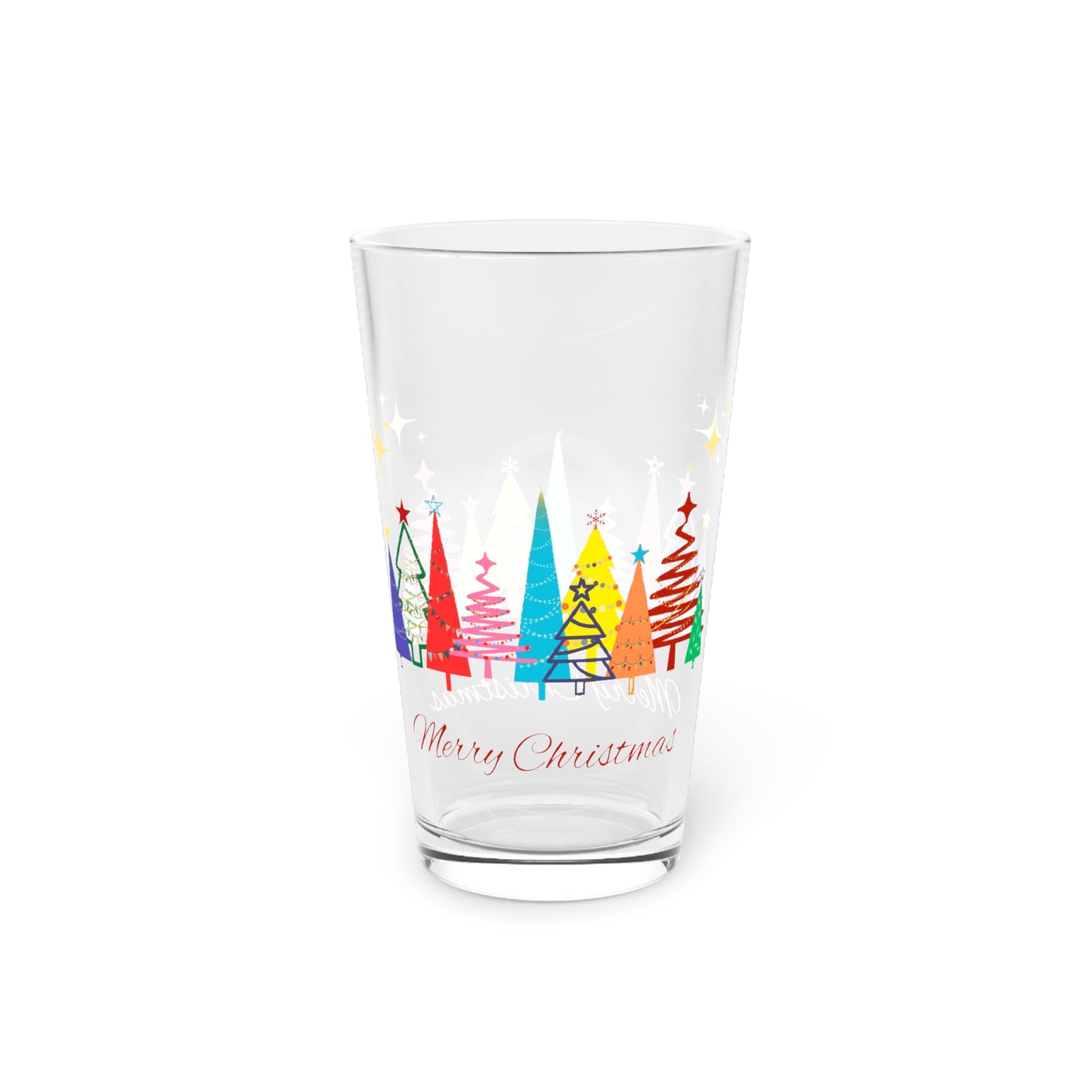 Pint Glass, 16oz - Merry Christmas