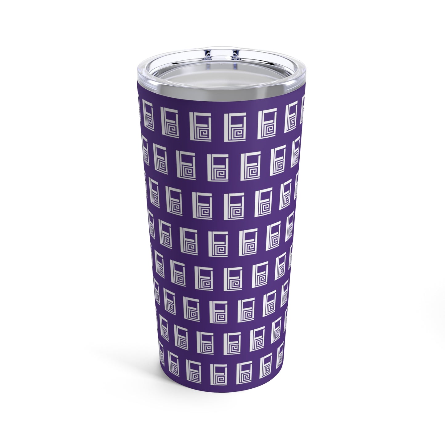 Tumbler 20oz - No. 000PE - White Logo on Purple - Irish Artist Fiona de Lacy