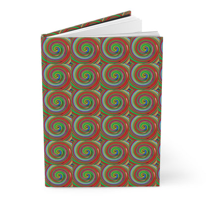 Hardcover Journal Matte (Lined) - No. 303 - Swirl, Yellow & Orange - By Irish Artist Fiona de Lacy