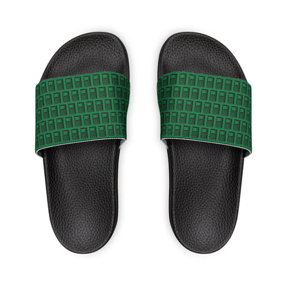 Children's Sliders - No. 000GN - Black Logo on Green