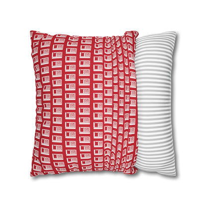 Cushion Pillow Case - No. 000RD - Artists Logo White on Red