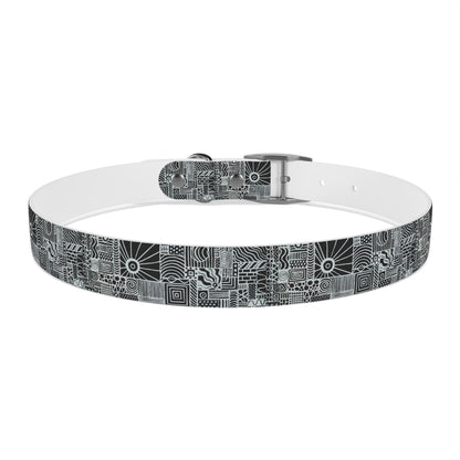 Dog Collar - No. 252 - Black & White Abstract