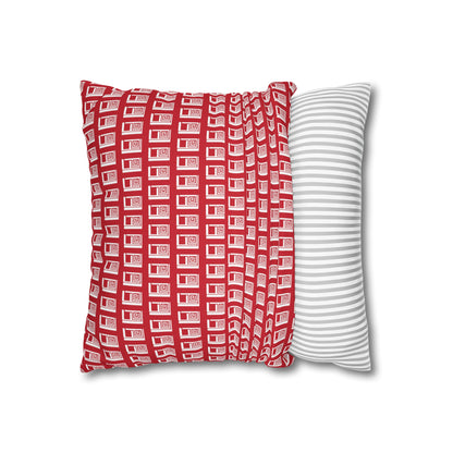 Cushion Pillow Case - No. 000RD - Artists Logo White on Red