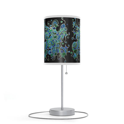 Lamp on a Stand, US|CA plug - No. 146 - 'Bird of Paradise' on Black