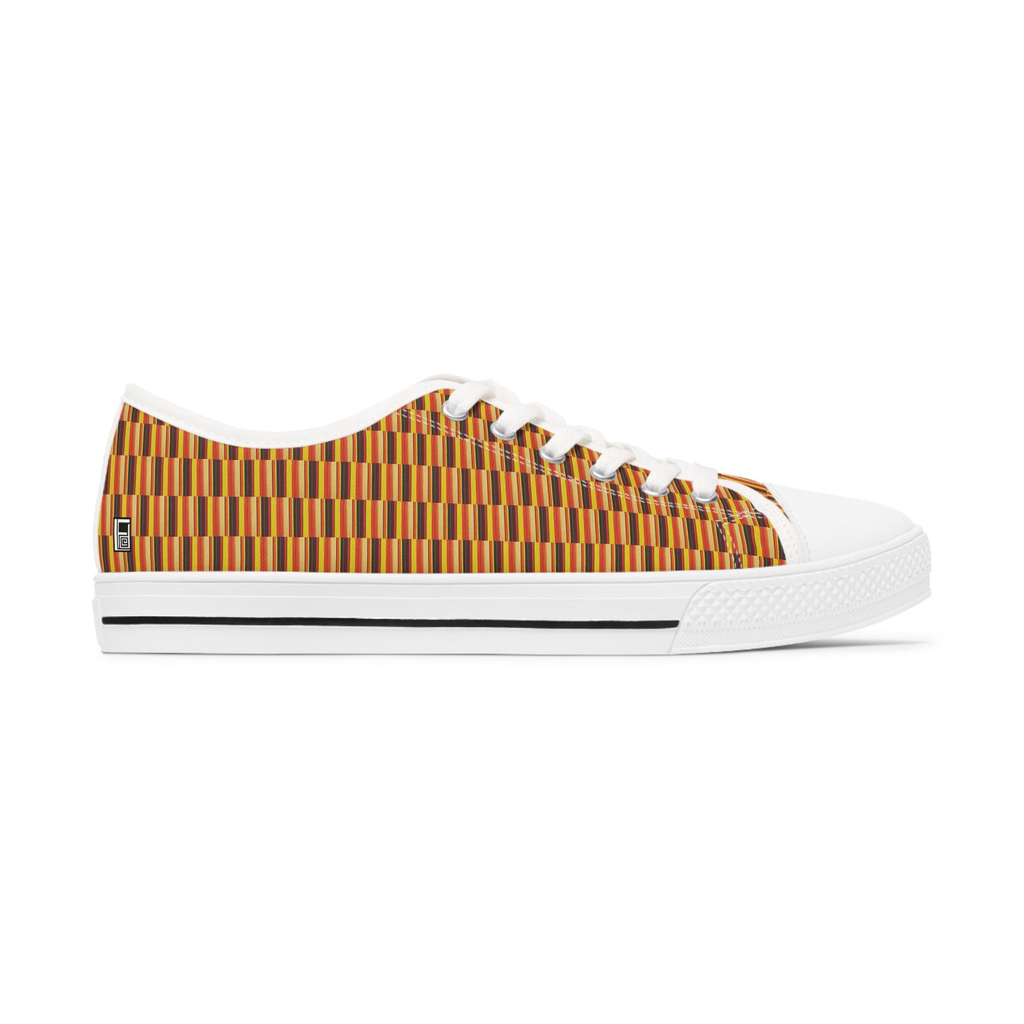 Women's Low Top Sneakers, No. 130 - Sunrise - Pattern - By Irish Artist Fiona de Lacy