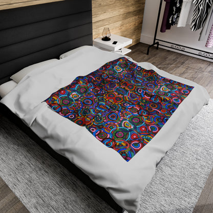 Velveteen Plush Blanket - No. 221 - 'Interlinked'
