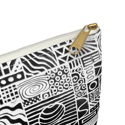 Make Up Bag - No. 252 - White on Black