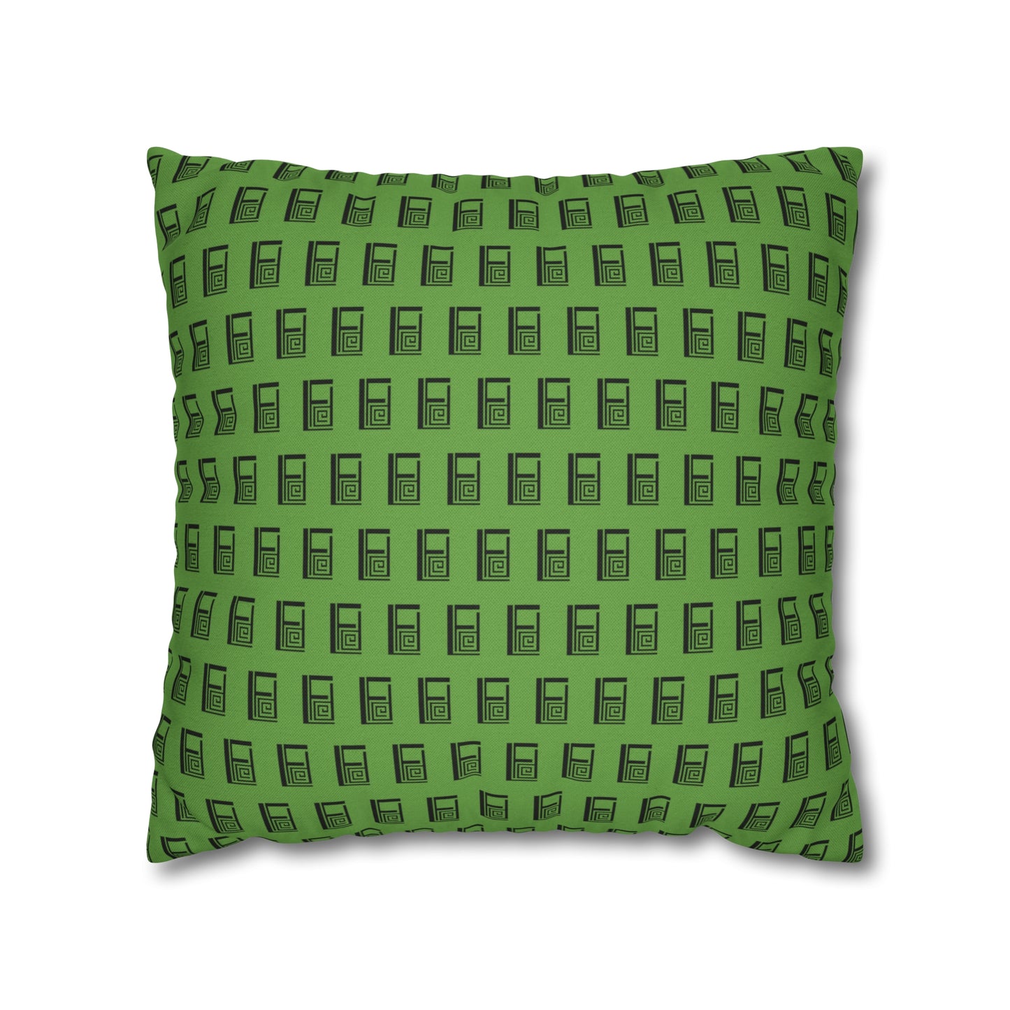 Cushion Pillow Case - No. 000GN - Black Logo on Green