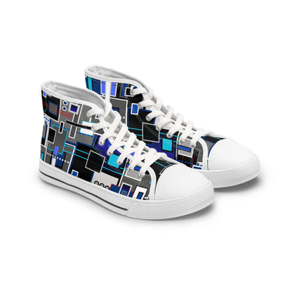 Women's High Top Sneakers - No. 235 - Squared 2 - By Irish Artist Fiona de Lacy