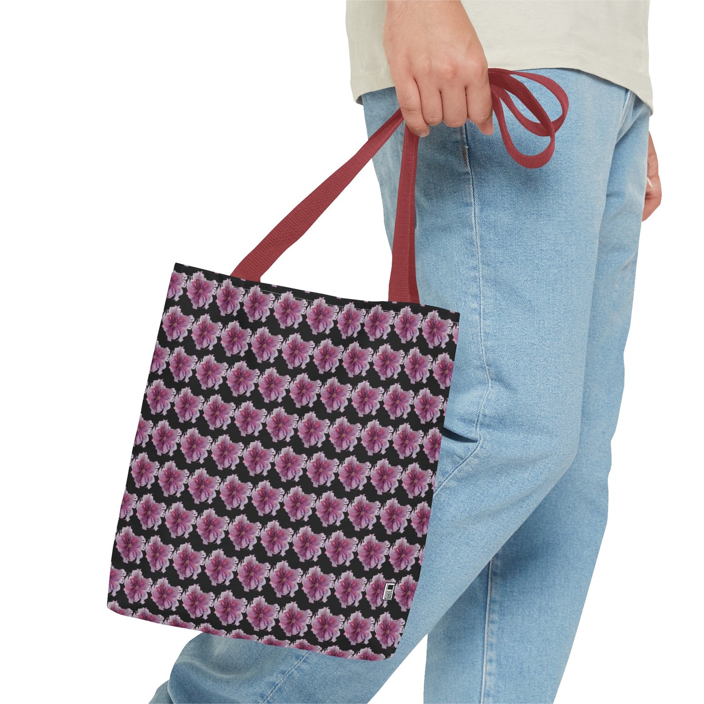 Tote Bag  - No. 269 - Pink & Purple Flower