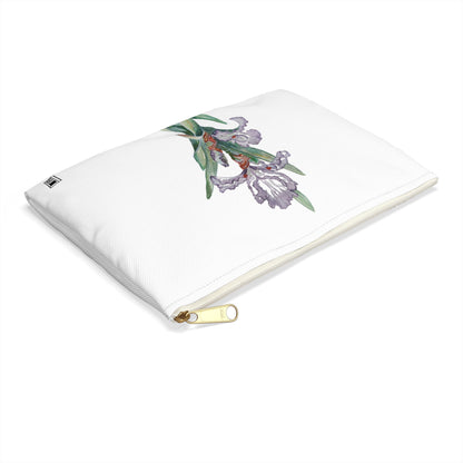 Make Up Bag - No. 272 - Purple Orchid Flower on White