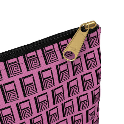 Make Up Bag - No. 000 - Black Logo on Pink