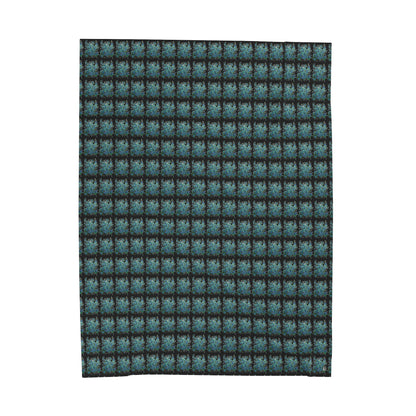 Velveteen Plush Blanket - No.146 - 'Bird of Paradise' on Black