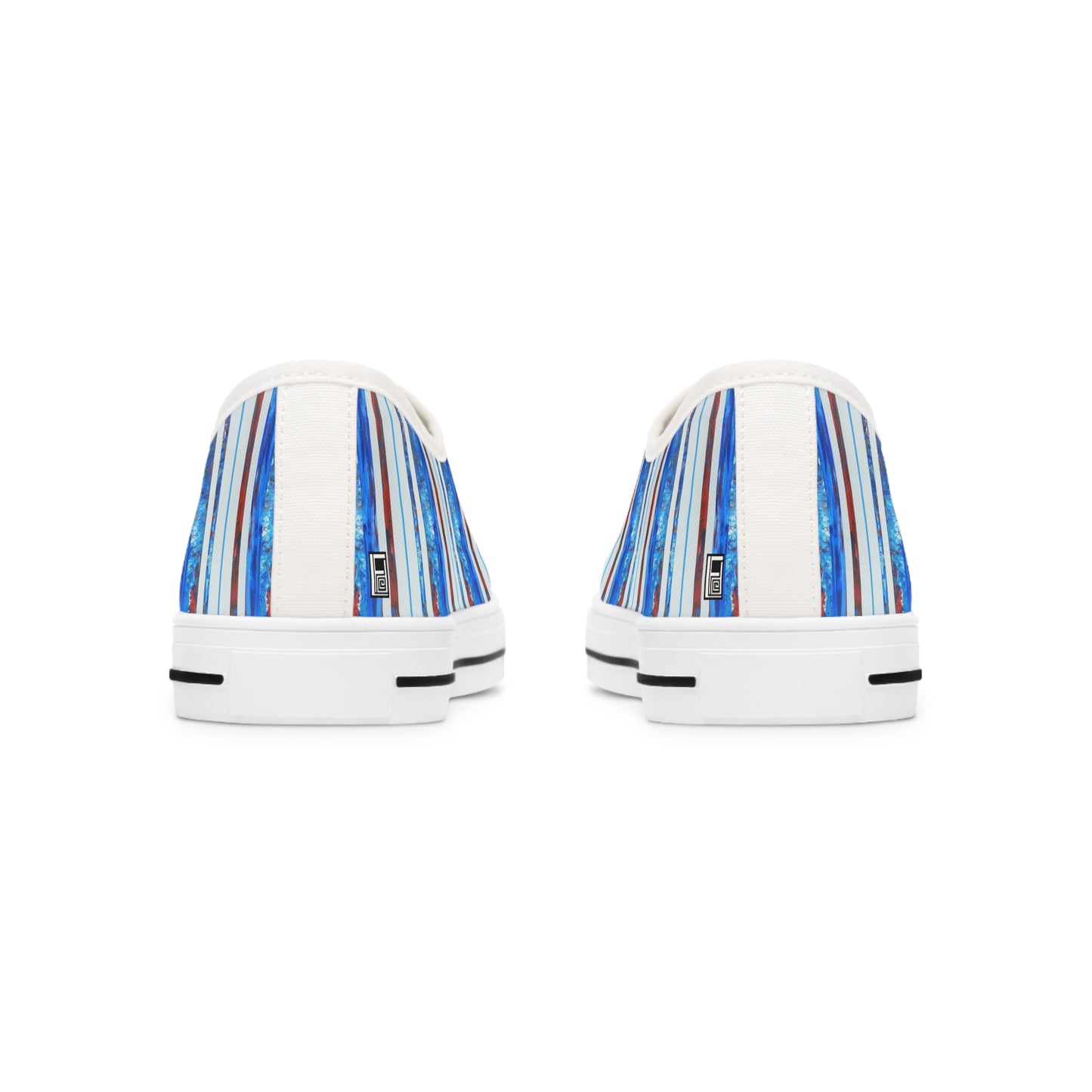 Women's Low Top Sneakers, Black Soles, No. 140 - Bird of Paradise - By Irish Artist Fiona de Lacy