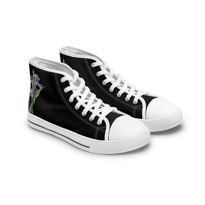 Women's High Top Sneakers - No. 272 - Purple Orchid - By Irish Artist Fiona de Lacy