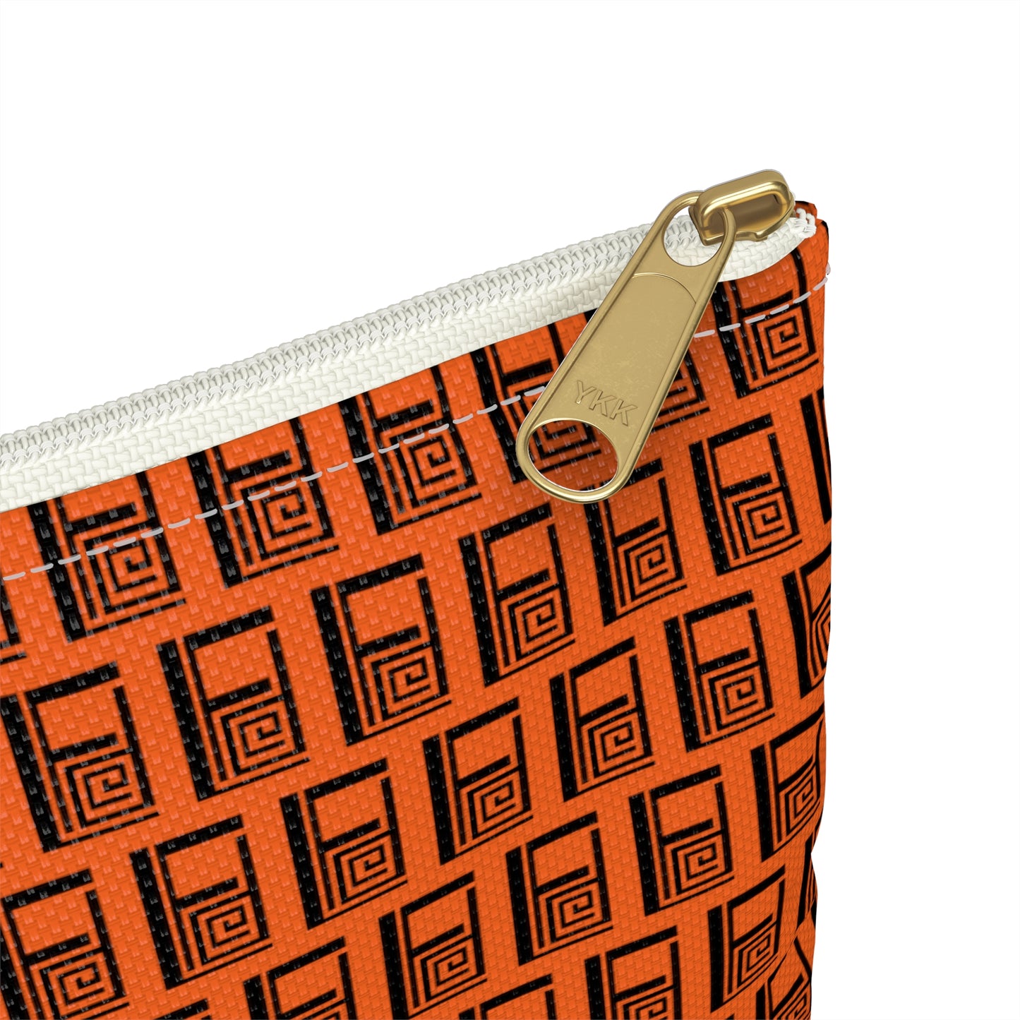 Make Up Bag - No. 000OG - Black Logo on Orange