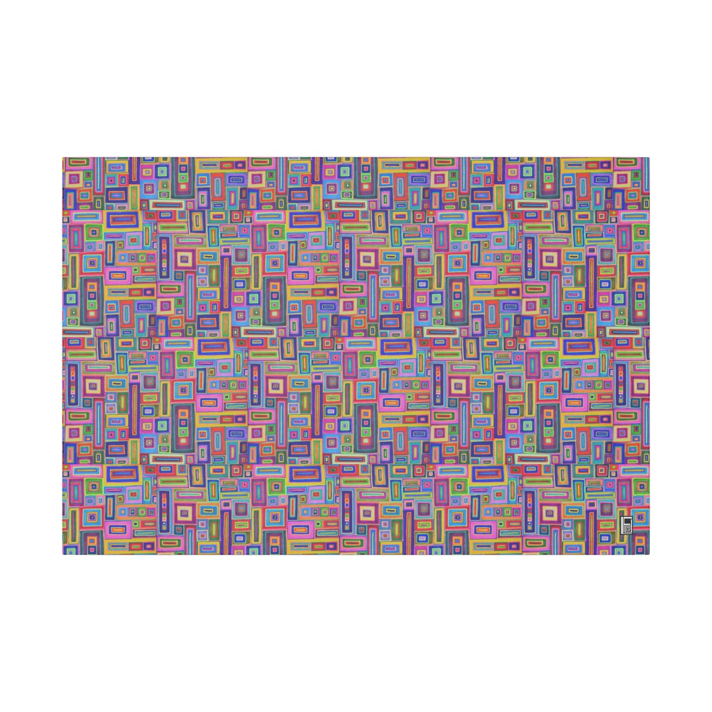 Giclée Canvas Print - No. 264 - Coloured Rectangle Abstract