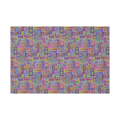 Giclée Canvas Print - No. 264 - Coloured Rectangle Abstract