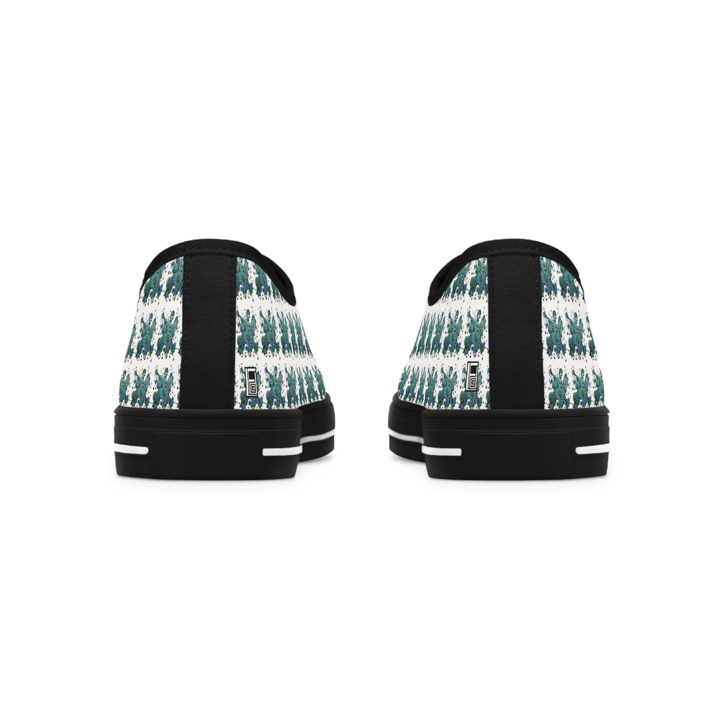 Women's Low Top Sneakers, Black Soles, No. 146 - Bird of Paradise - By Irish Artist Fiona de Lacy