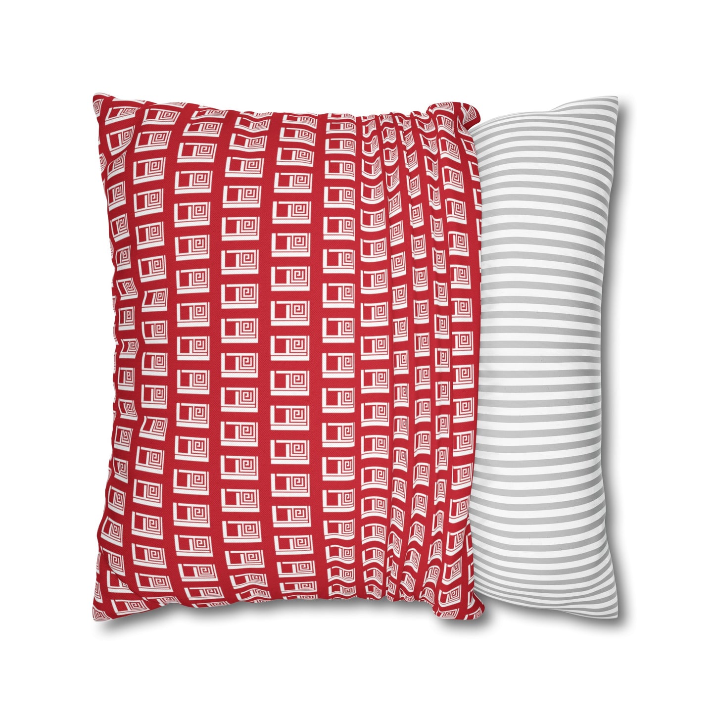 Cushion Pillow Case - No. 000RD - Artists Logo White on Red