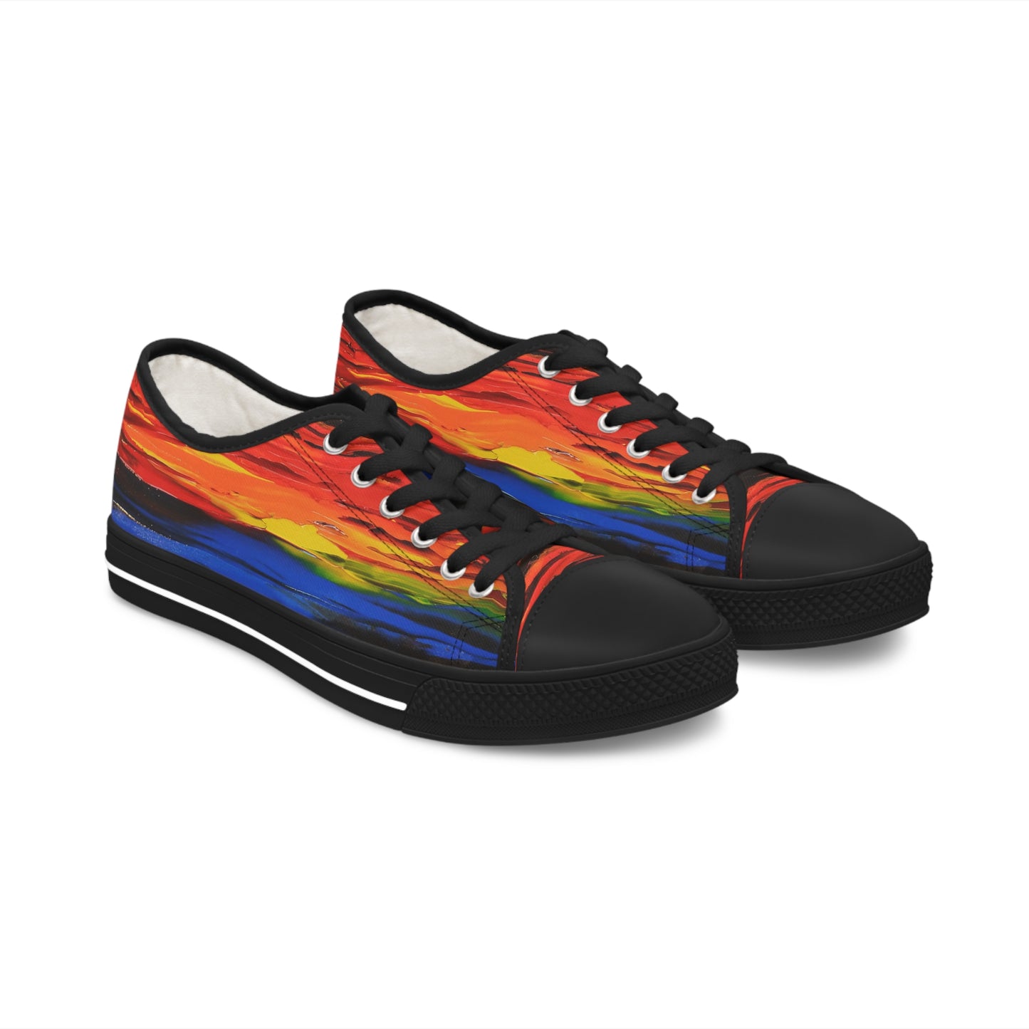 Women's Low Top Sneakers, No. 143 - A Brand New Day - By Irish Artist Fiona de Lacy