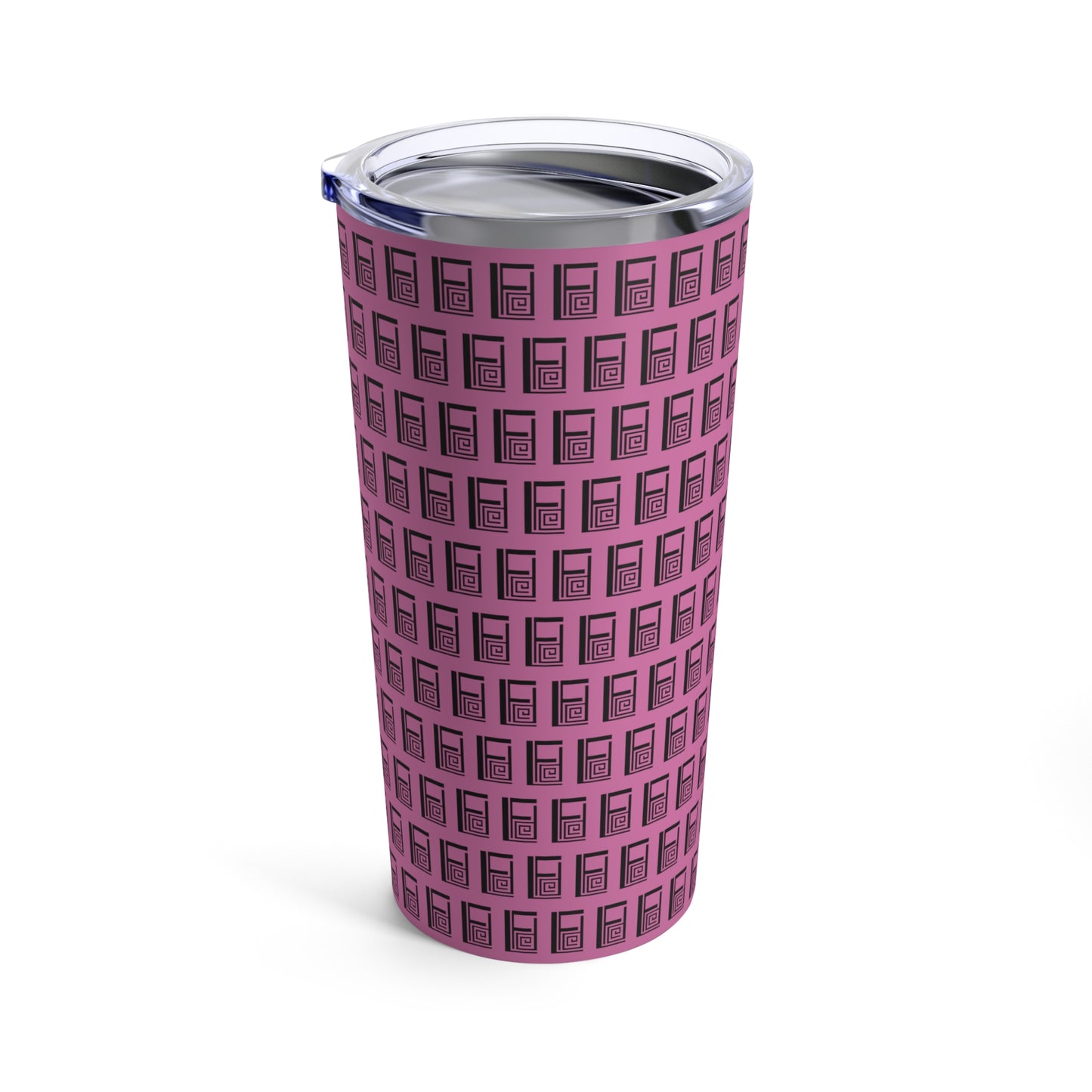 Tumbler 20oz - No.  000PK - Black Logo on Pink - By Irish Artist Fiona de Lacy