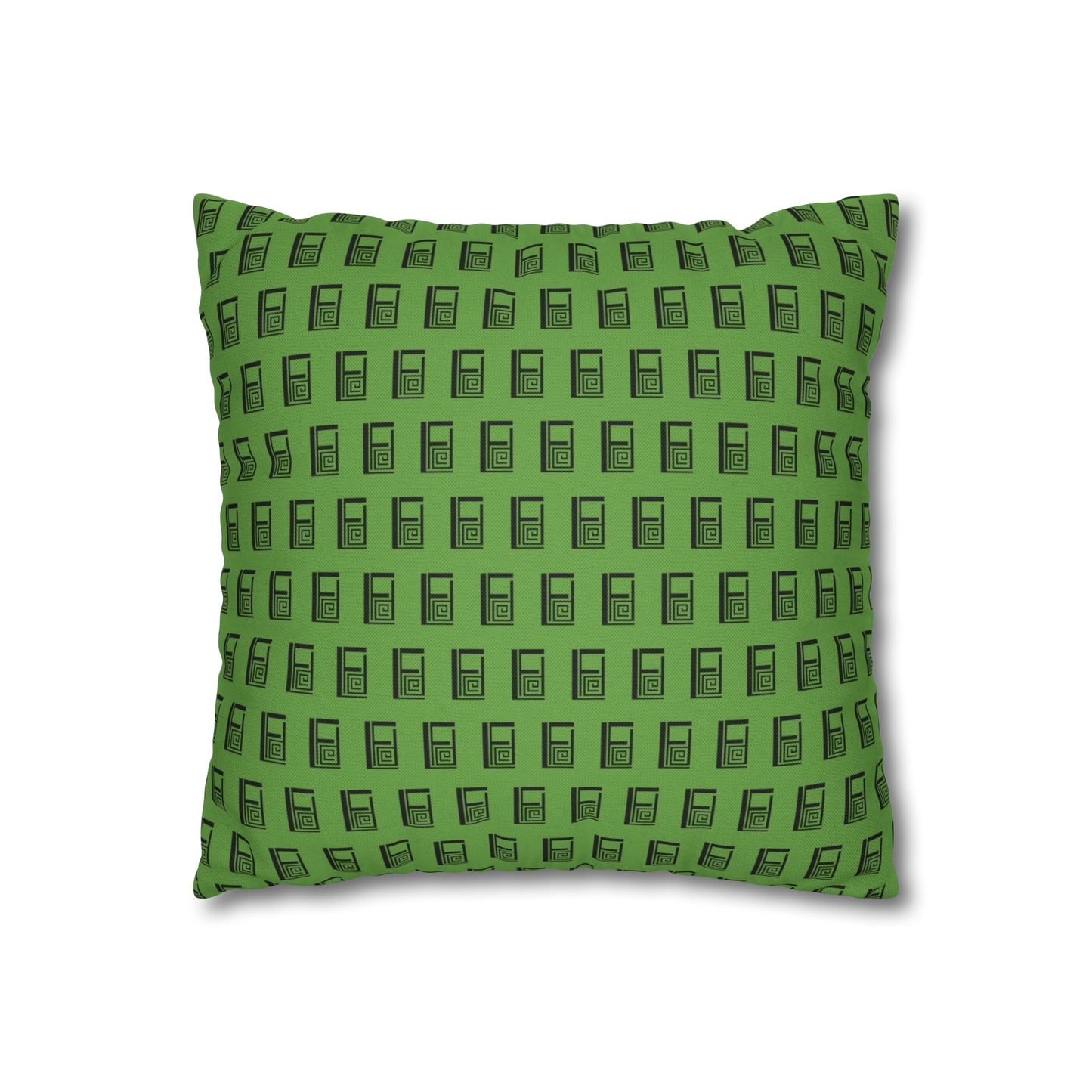 Cushion Pillow Case - No. 000GN - Black Logo on Green