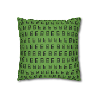 Cushion Pillow Case - No. 000GN - Black Logo on Green