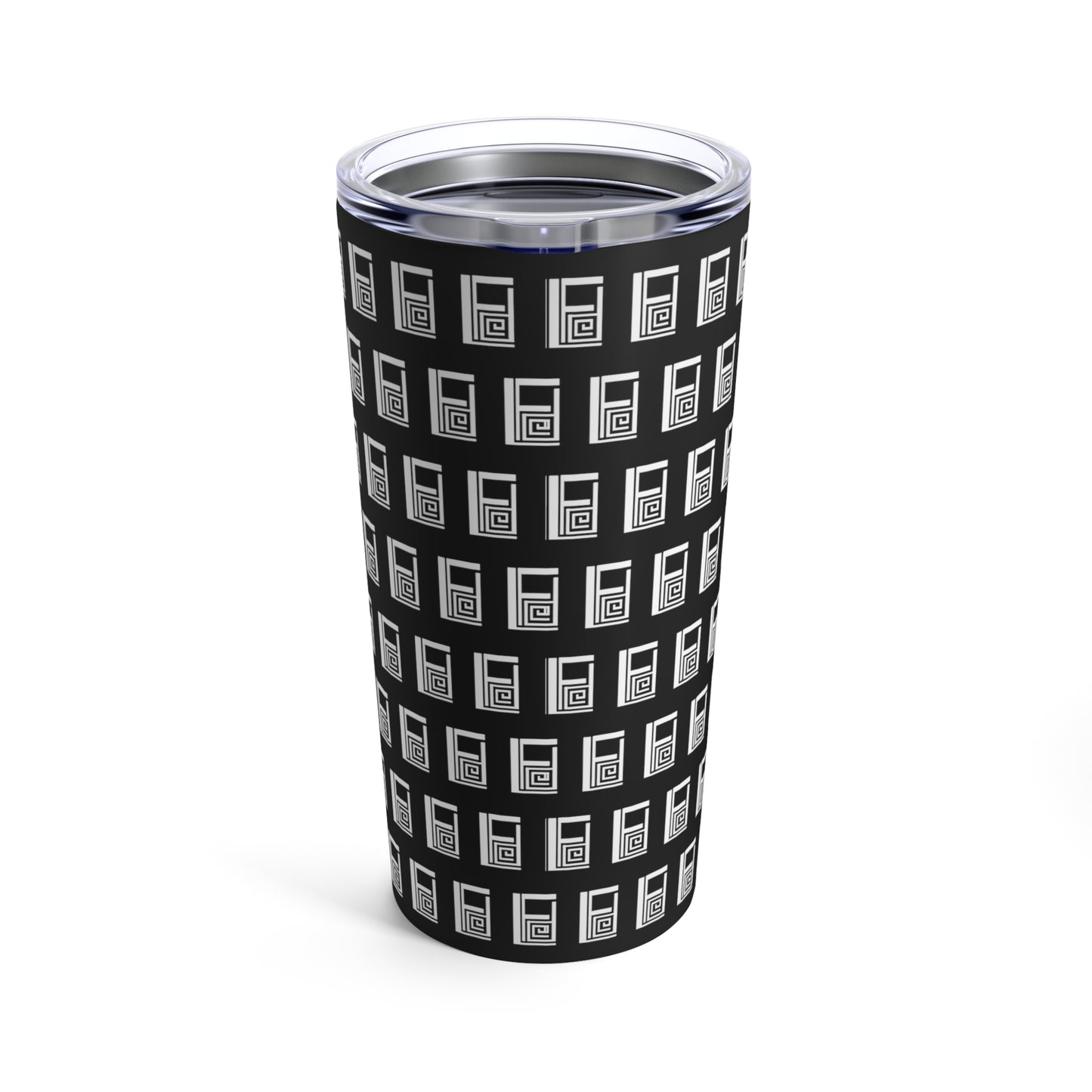 Tumbler 20oz - No.  000BK -  White Logo on Black