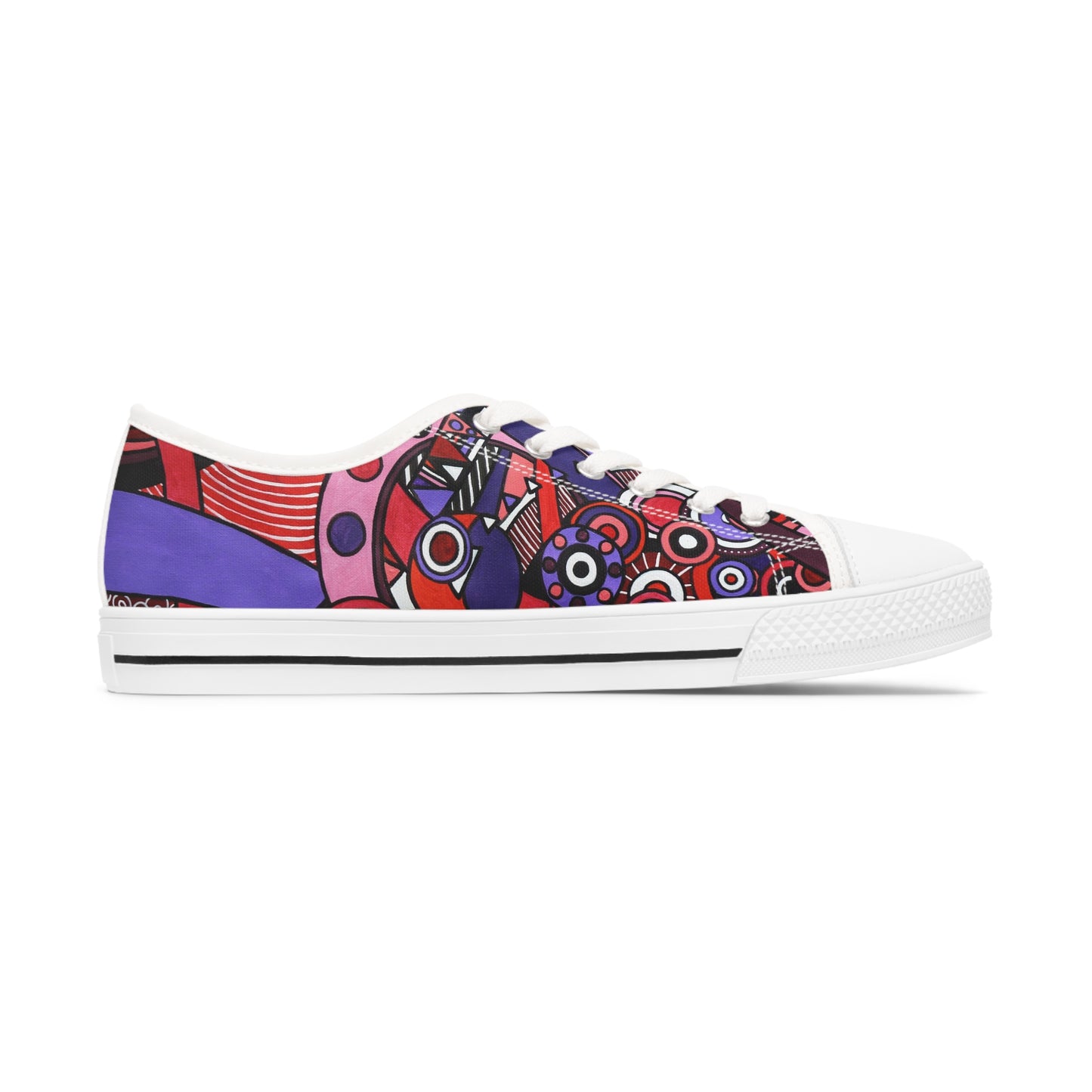 Women's Low Top Sneakers - No. 220 - 'Connections' By Irish Artist Fiona de Lacy