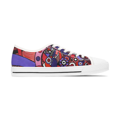 Women's Low Top Sneakers - No. 220 - 'Connections' By Irish Artist Fiona de Lacy