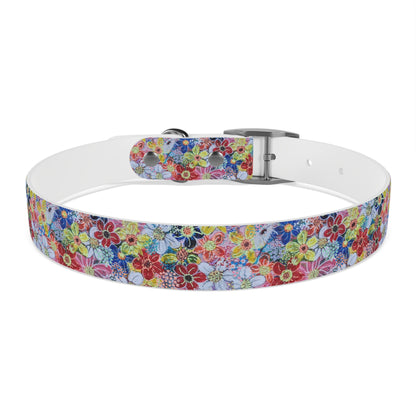 Dog Collar - No. 241 - Flowers on Pink