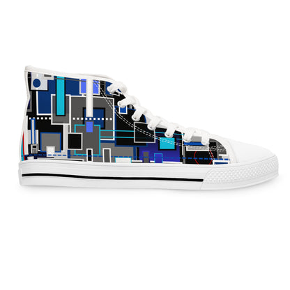 Women's High Top Sneakers - No. 235 - Squared 2 - By Irish Artist Fiona de Lacy