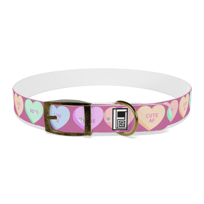 Dog Collar - Pink with Hearts