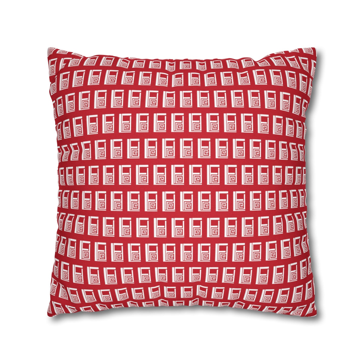 Cushion Pillow Case - No. 000RD - Artists Logo White on Red