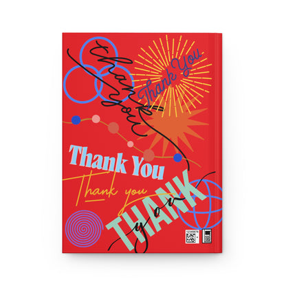 Hardcover Journal Matte (Lined) - No. 312 - 'Thank You' - for the daily things you're thankful for - By Irish Artist Fiona de Lacy