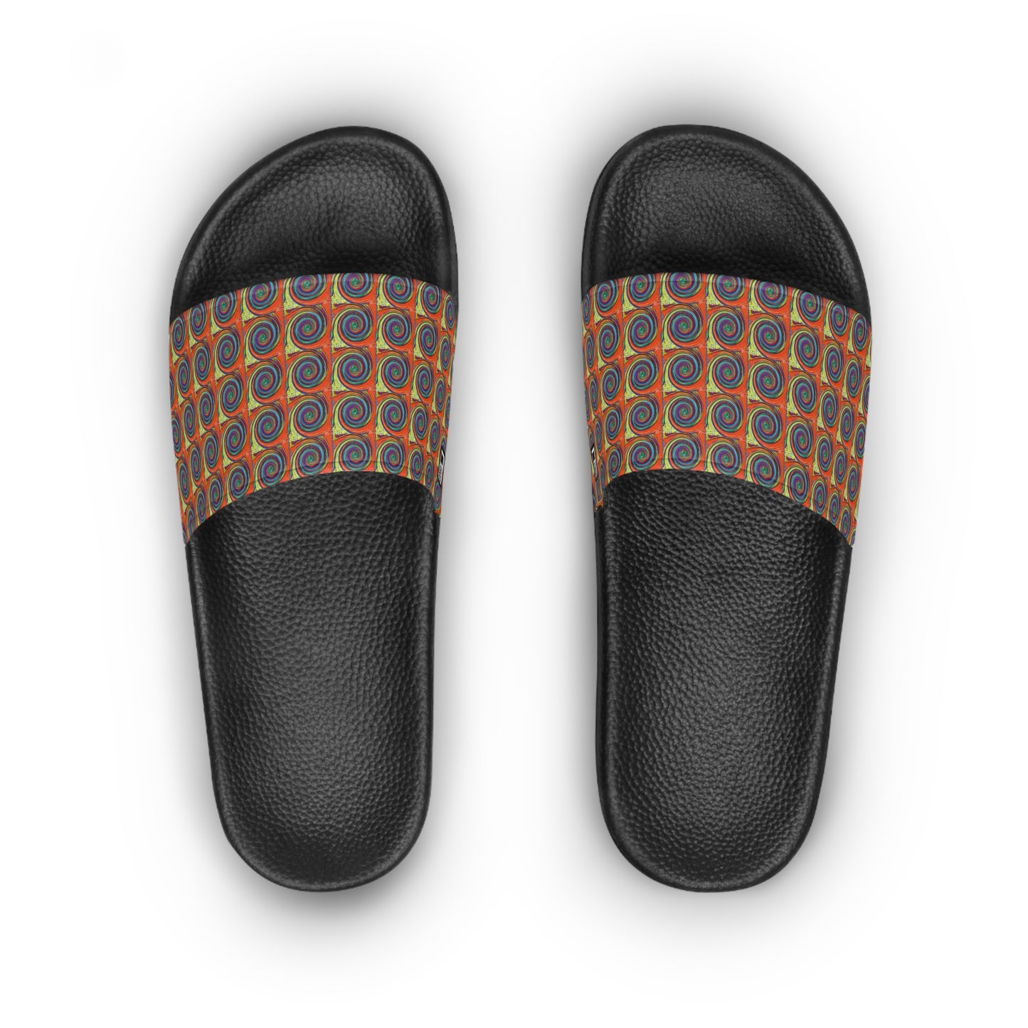Women's Slide Sandals - No. 304 - Multicoloured Abstract - By Irish Artist Fiona de Lacy