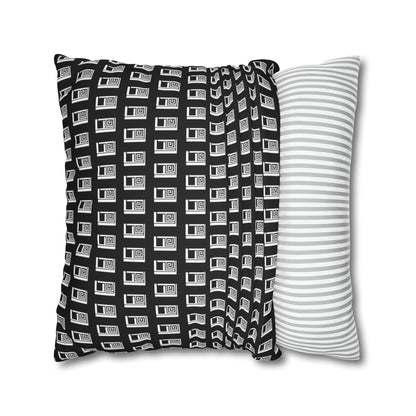 Cushion Pillow Case - No. 000BK - White Logo on Black
